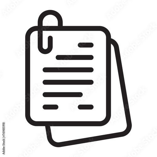 notes line icon