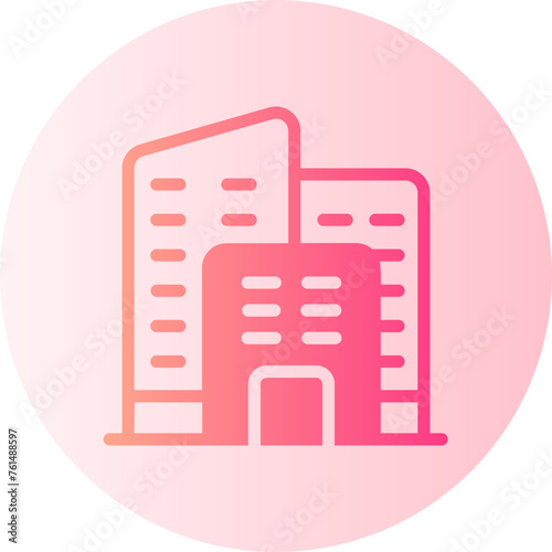 office building gradient icon