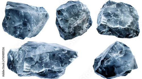 Celestite Collection: Heavenly 3D Digital Art of Blue Gemstone. Spiritual Crystal Set for Meditation and Healing Energy, Isolated on Transparent Background.