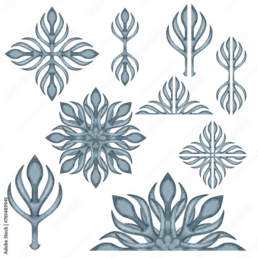 Watercolor abstract gray monochrome plant pattern and drawing of branch with leaves for borders, frames, background, textiles, fabrics, cards, souvenirs, packaging, scrapbooking, invitations, greeting