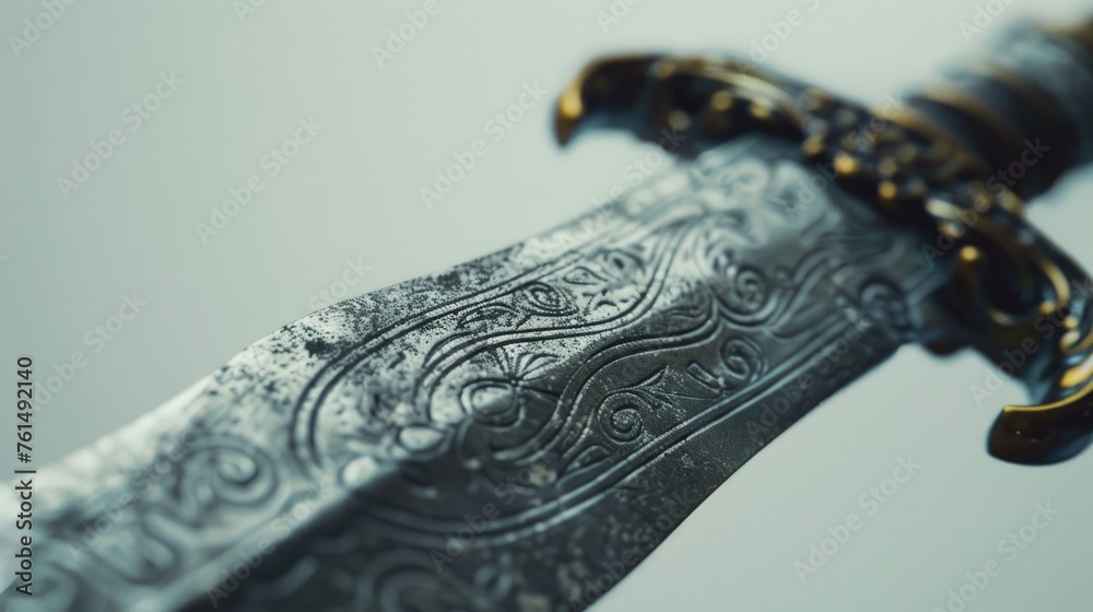 A detailed view of a knife on a table, versatile for various concepts A detailed view of a knife on a table, versatile for various concepts