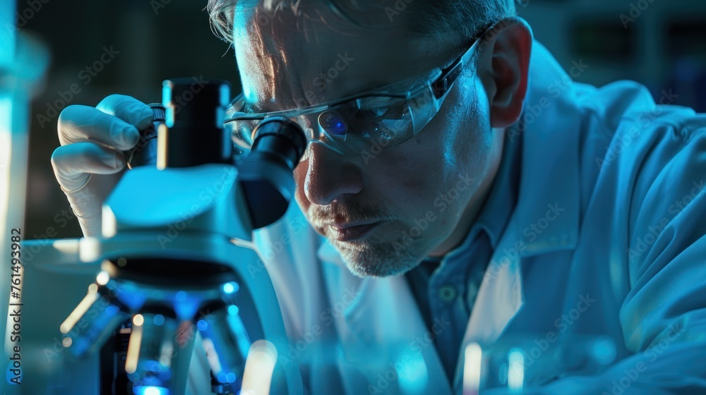 Scientists analyzed the samples using a high-tech microscope Scientists analyzed the samples using a high-tech microscope