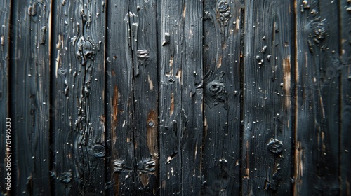 Close-up of weathered wooden wall with peeling paint. Suitable for background or texture use