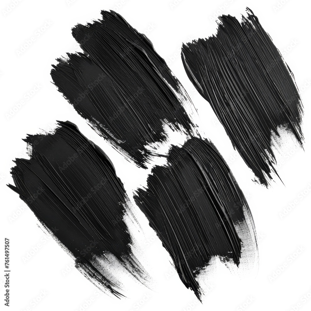 Abstract Black Paint Strokes Set Abstract Black Paint Strokes Set