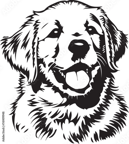 Wallpaper Mural illustration of a golden retriever puppy Torontodigital.ca