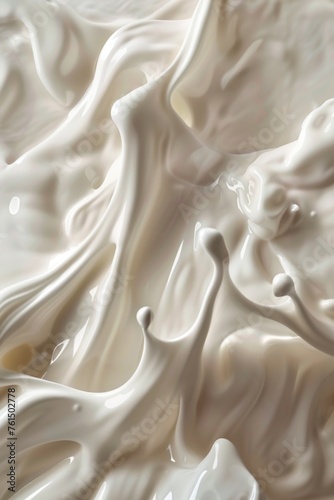 A detailed close-up of a bowl filled with cream. Ideal for food and dairy product concepts