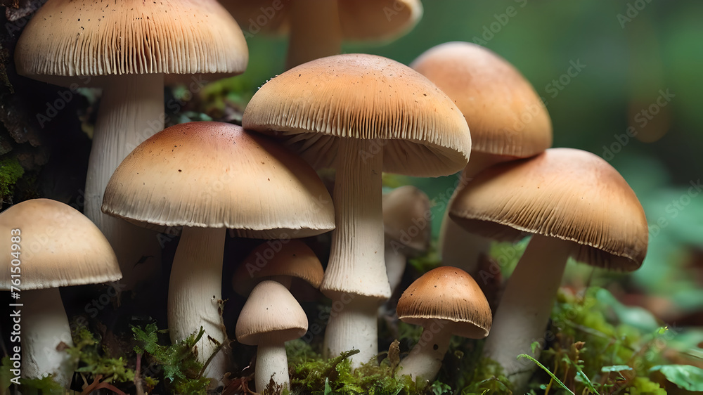 a close up of beautiful mushrooms