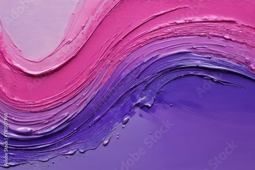 Acrylic and oil paint brush stroke combining shades of pink and purple, set against a transparent background, isolated, high transparency, textural, detailed brushwork, ideal for overlay or compositin photo