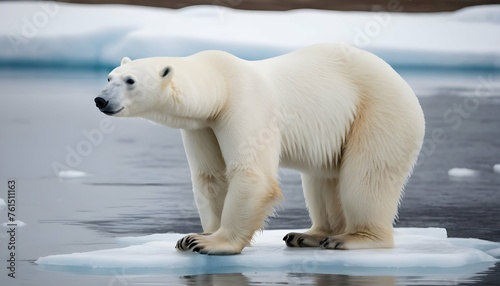 A Polar Bear With Its Paws Extended Testing The T