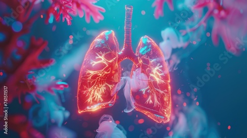 human lungs innovation and medical technology photo