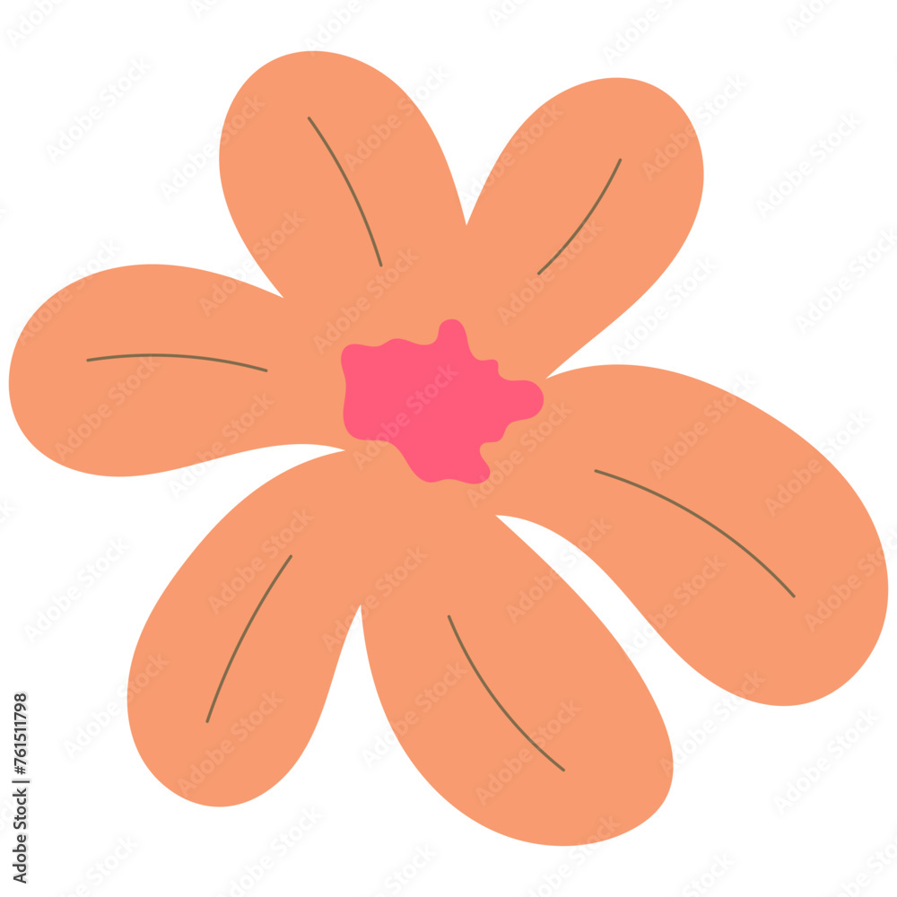 Flat flower bud element for beautiful design. Simple form. Vector drawing. Flat flower bud element for beautiful design. Simple form. Vector drawing.