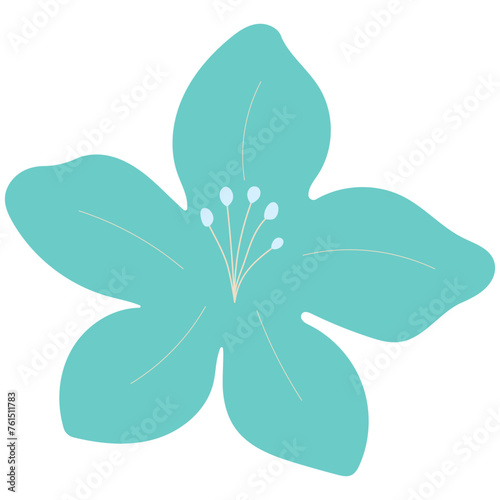 Flat flower bud element for beautiful design. Simple form. Vector drawing.