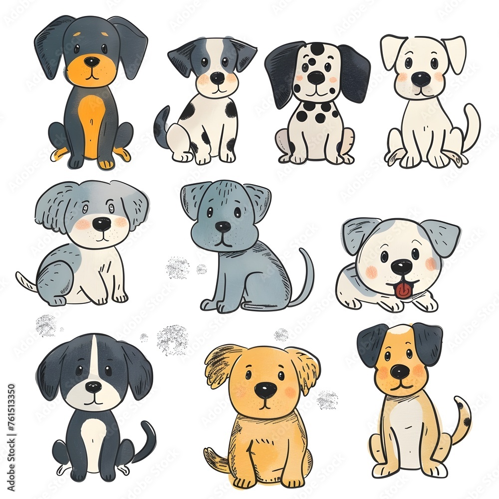 Seamless pattern with dogs Seamless pattern with dogs