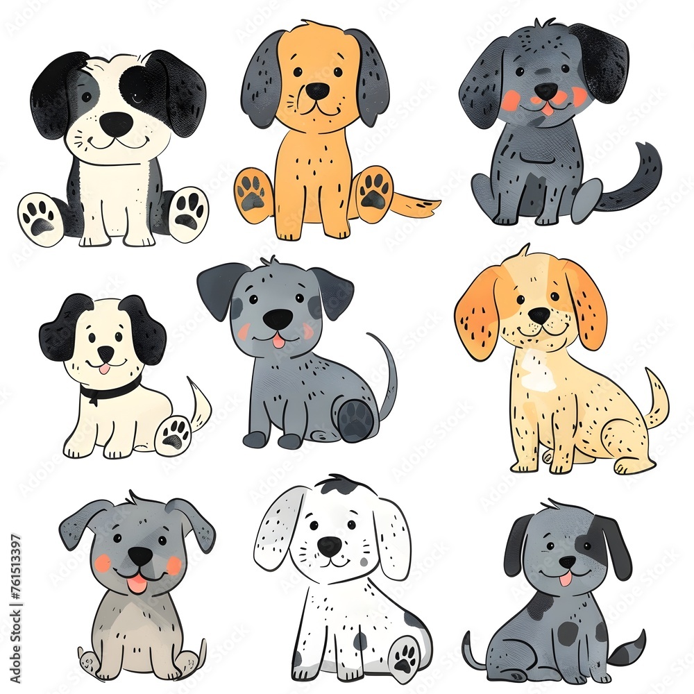 Seamless pattern with dogs Seamless pattern with dogs