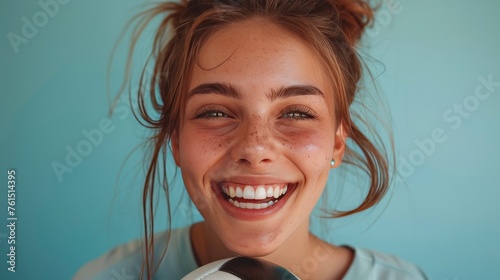 Woman With Long Hair Smiling