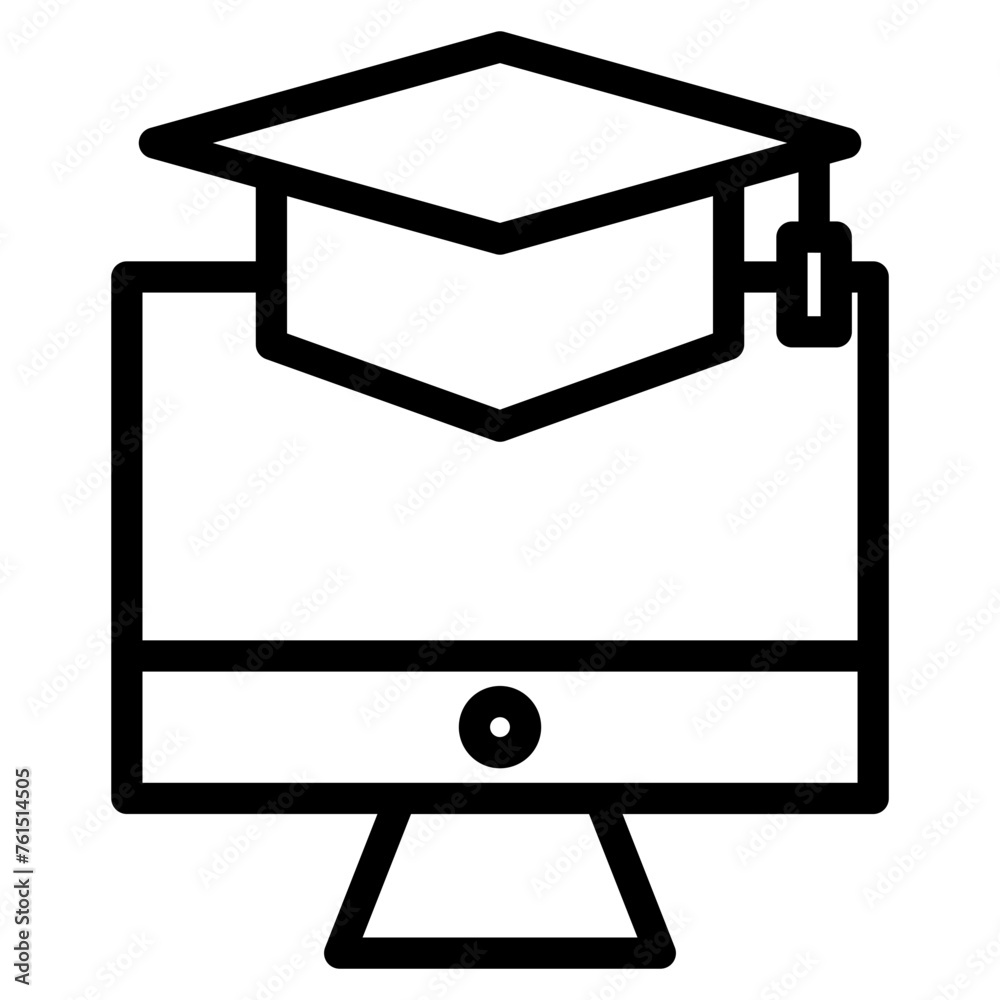 E-learning icon for website design and mobile apps. Vector illustration on a white background. E-learning icon for website design and mobile apps. Vector illustration on a white background.