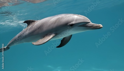 A Dolphin Spinning Around In Circles Underwater © Shagufta