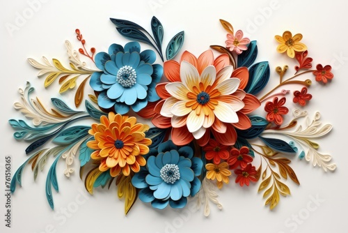 Colorful Flowers Arranged on Wall © Александр Паршин