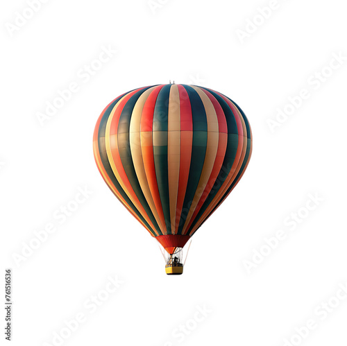 3d air balloon isolated on transparent background