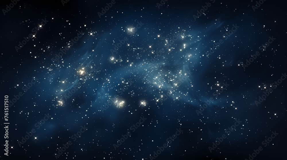 Fototapeta premium Dark blue night sky stars background