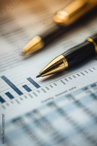 Wallpaper Mural A pen resting on a piece of paper, suitable for various business and office concepts Torontodigital.ca