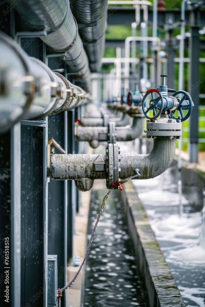 A network of connected pipes, suitable for industrial and engineering concepts A network of connected pipes, suitable for industrial and engineering concepts