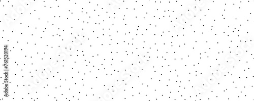 Polka dot seamless pattern. Vector illustration of small black circles on white background. Creative texture of chaotic round shapes. Dotted wrapping paper sample.