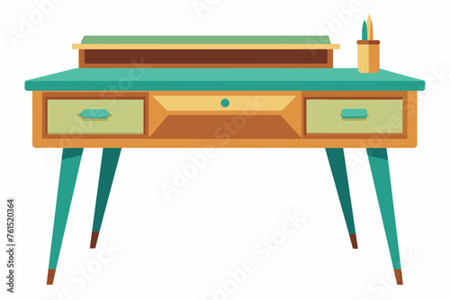 Zenith writing desk, Vector art illustration photo