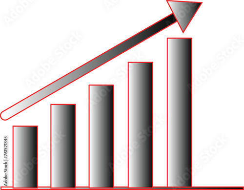 graph chart icon with dollar sign isolated on background.