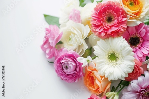 A boquet of flowers on a white background. © Michael