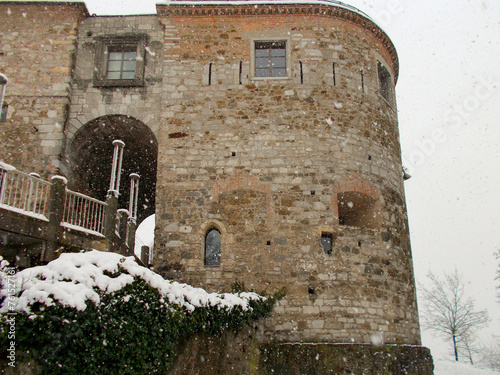 Castello di Lubiana con nevicata