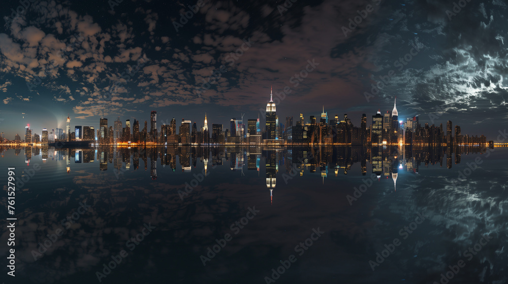 Fototapeta premium city skyline at night