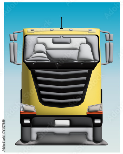 Front view of Cargo truck

