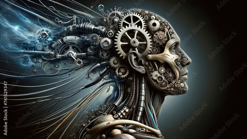 Mechanical Mind: The Fusion of Man and Machine - Conceptual Art for Tech Enthusiasts Mechanical Mind: The Fusion of Man and Machine - Conceptual Art for Tech Enthusiasts