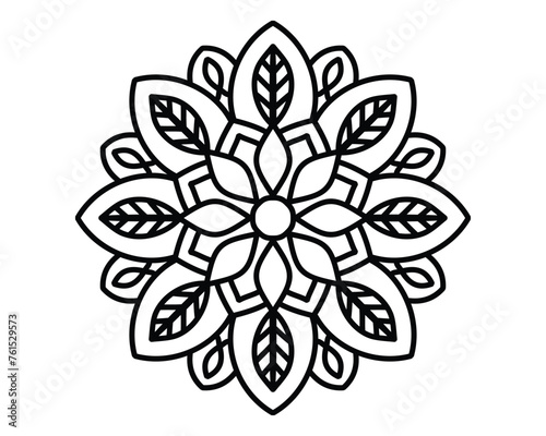 simple and artistic mandala design for coloring book, wall art and henna design