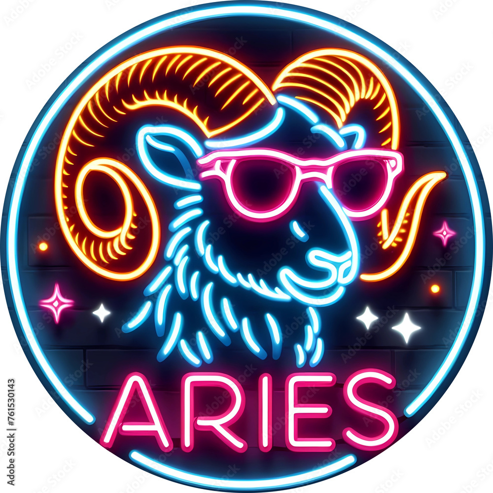Zodiac sign Aries - obrazy, fototapety, plakaty 