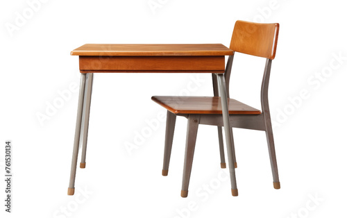 Desk and Chair Isolated on Transparent background.