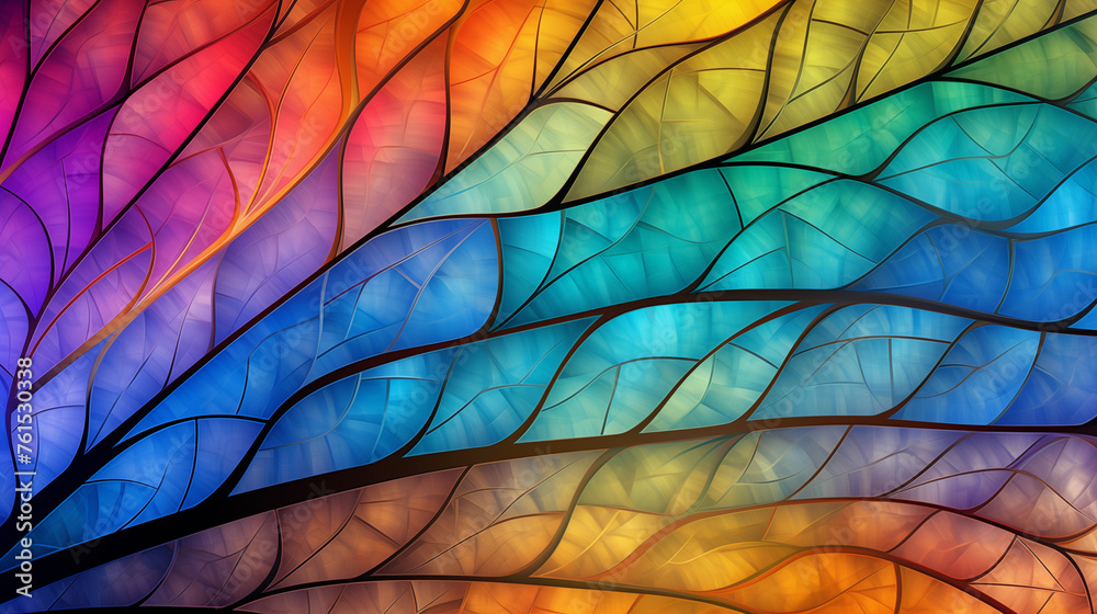 Multicolored glass background. Backdrop with petal-like pattern. Natural texture. Background for design