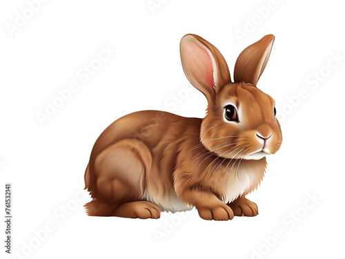 Cute brown rabbit vector PNG illustration for versatile design projects.