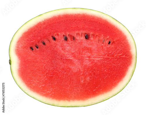 Watermelon half or slice isolated, Fresh and Juicy Watermelon, transparent PNG, PNG format, cut out