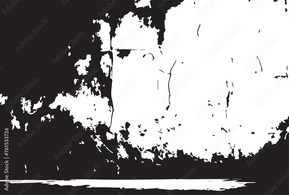Naklejka premium Smoked concrete wall with cracks grunge background texture