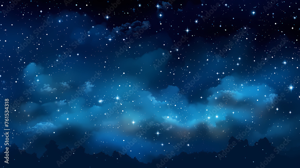 Night sky with stars and milky way