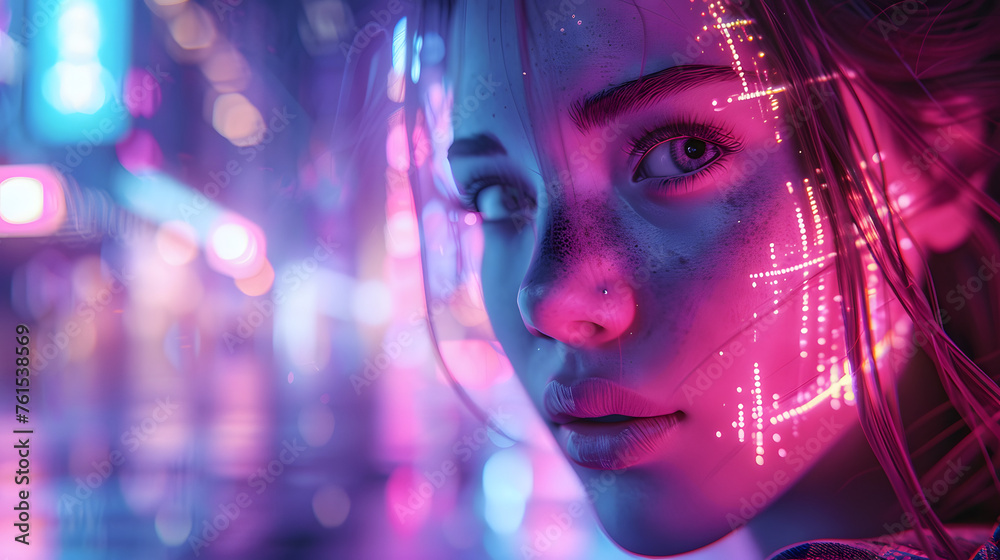 An artistic rendition of bokeh lights in neon colors with space for text or creative designs An artistic rendition of bokeh lights in neon colors with space for text or creative designs