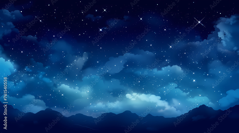 Fototapeta premium A night sky filled with countless stars