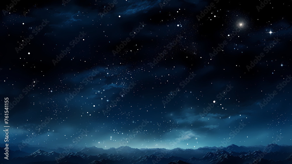 Fototapeta premium A night sky filled with countless stars