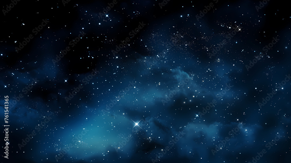 Naklejka premium A night sky filled with countless stars