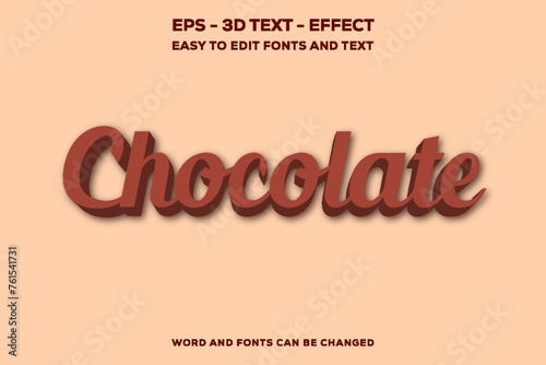 Chocolate 3D Text Effect.