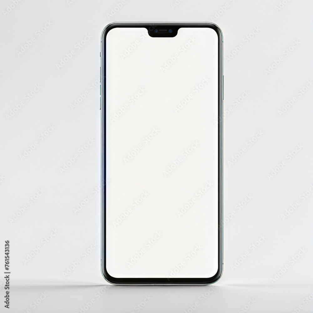 Mobile phone with white blank screen display on isolated background, mockup template design Mobile phone with white blank screen display on isolated background, mockup template design