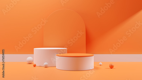 3D rendering abstract shape podium product background