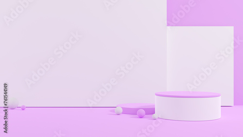 3D rendering abstract shape podium product background
